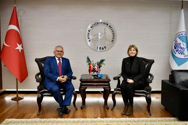 İngiltere’nin Ankara Büyükelçisi Jill Morris, Kayseri Büyükşehir Belediye Başkanı Memduh