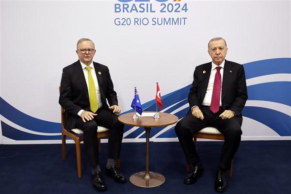 Cumhurbaşkanı Recep Tayyip Erdoğan, Brezilya'da düzenlenen G20 Liderler Zirvesi kapsamında