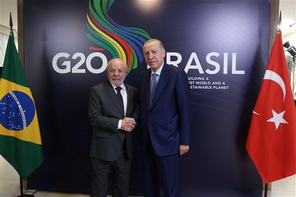 Cumhurbaşkanı Recep Tayyip Erdoğan, G20 Liderler Zirvesi için gittiği Brezilya’da