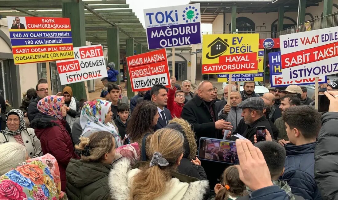 CHP Milletvekili Melih Meriç, TOKİ mağdurlarının sorunlarına dikkat çekerek destek