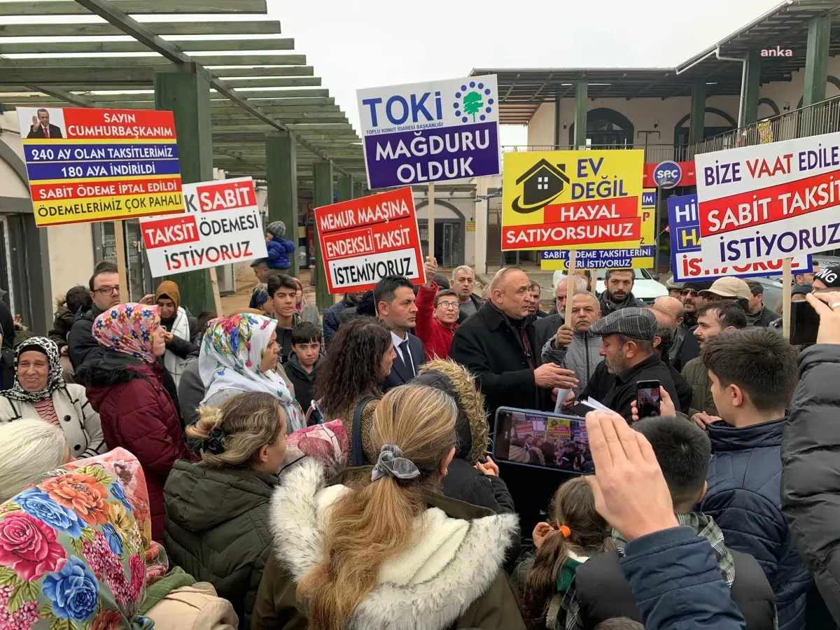 CHP Milletvekili Melih Meriç, TOKİ mağdurlarının sorunlarına dikkat çekerek destek
