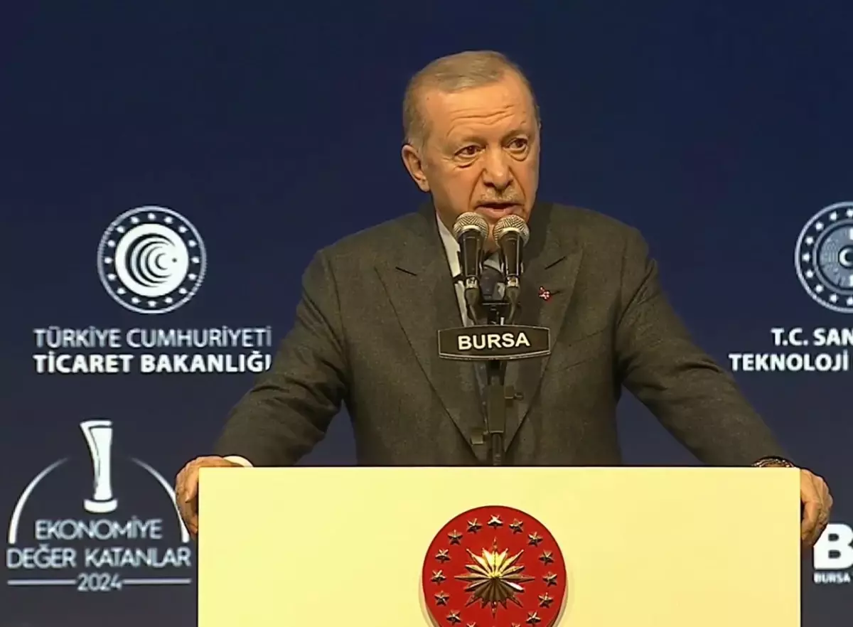 Cumhurbaşkanı Erdoğan, Bursa'da Ekonomiye Değer Katanlar Ödül Töreni'ne katılarak, ekonomi