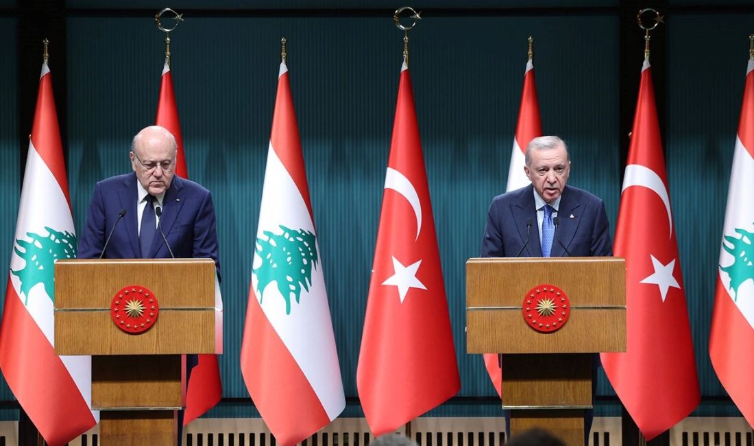 Cumhurbaşkanı Erdoğan ve Lübnan Başbakanı Mikati, önemli ortak basın toplantısında