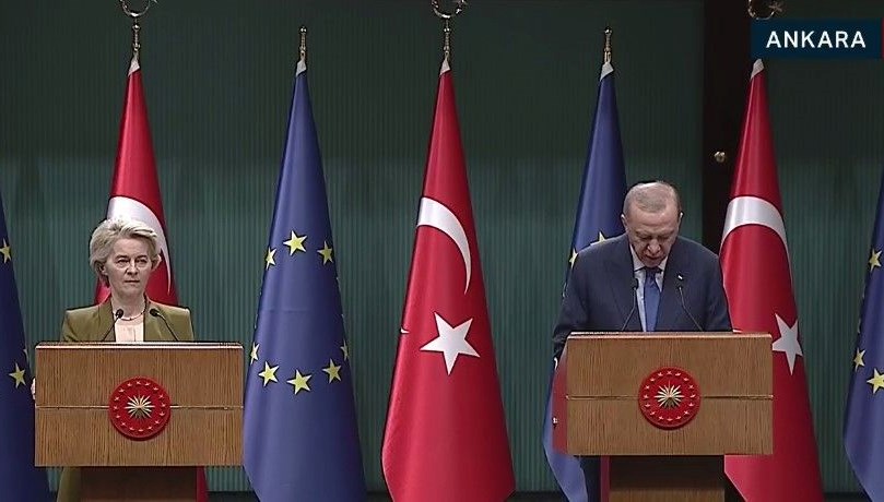 Cumhurbaşkanı Erdoğan ve Avrupa Komisyonu Başkanı Ursula von der Leyen'in