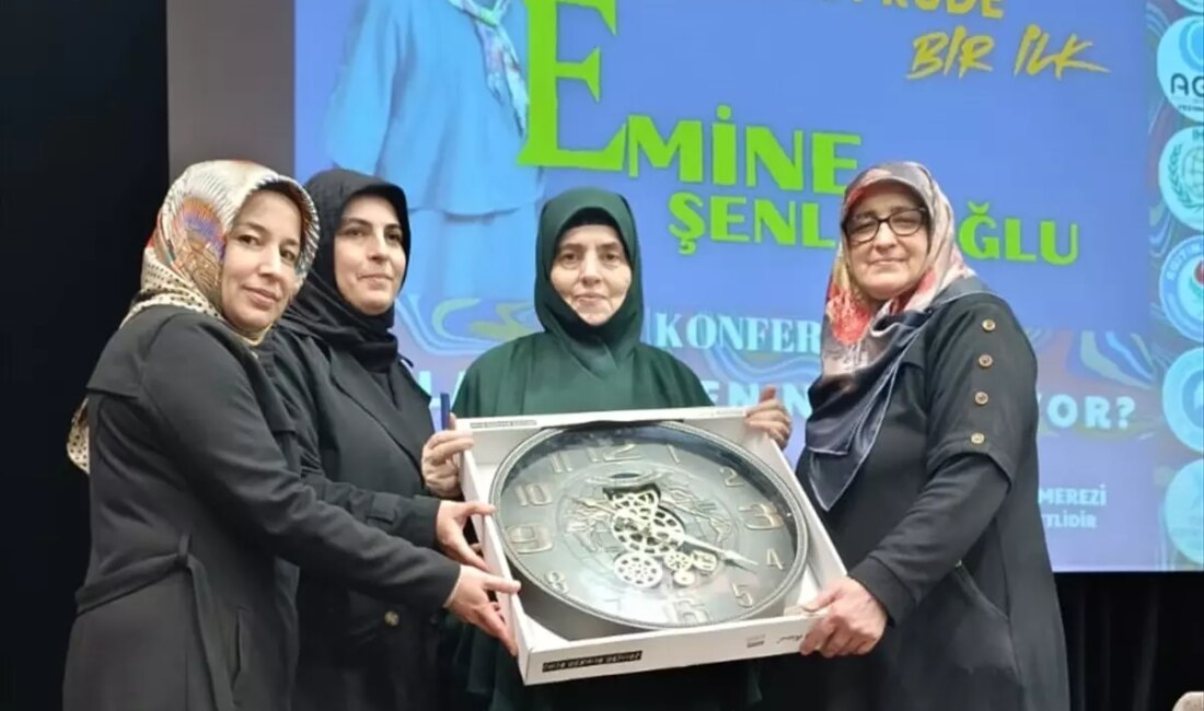 Emine Şenlikoğlu, Vezirköprü’de düzenlenen konferansta katılımcılara ilham verici sözleriyle hitap