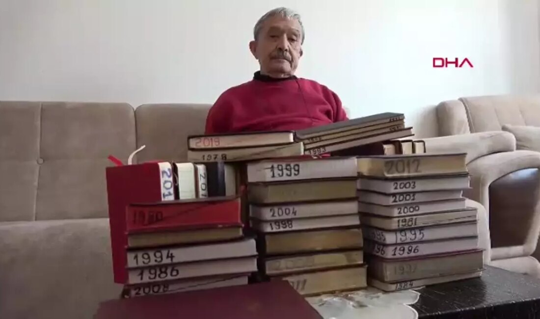 Metin Karaçoban, 46 yıldır günlük tutma tutkusuyla hayatına yön veren