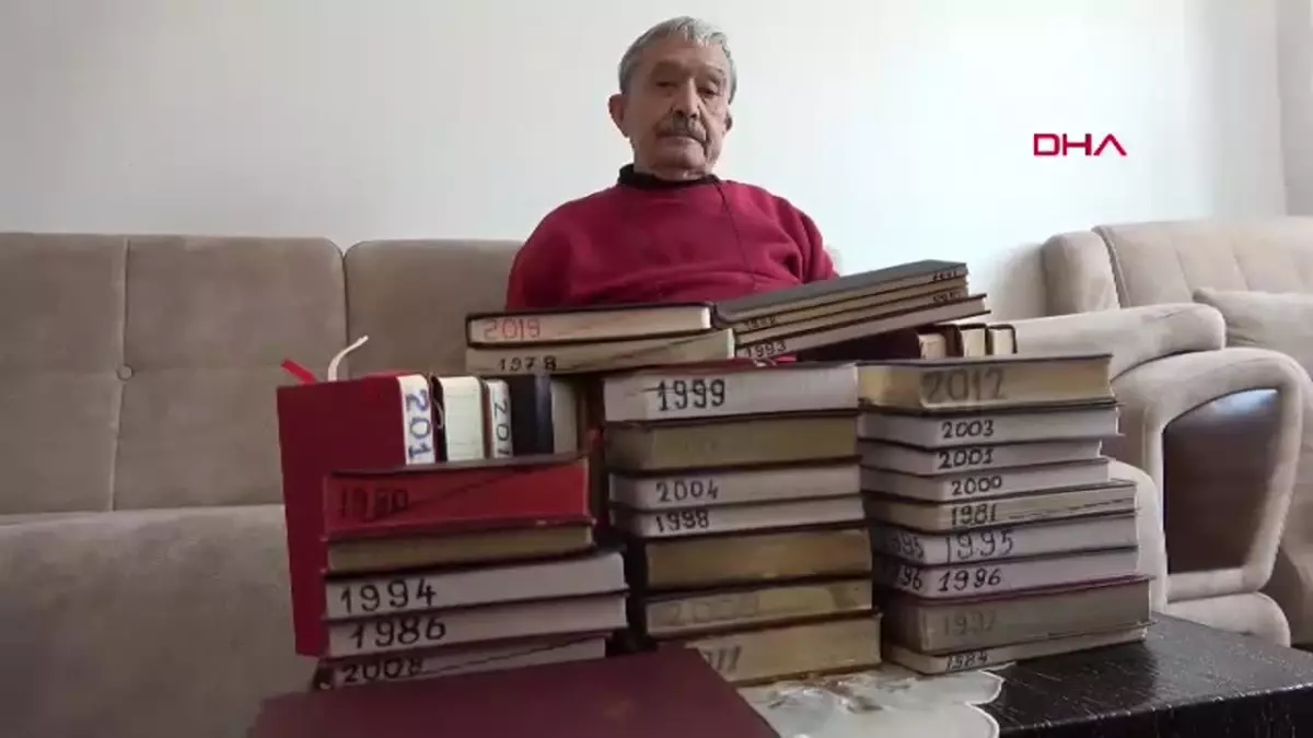 Metin Karaçoban, 46 yıldır günlük tutma tutkusuyla hayatına yön veren