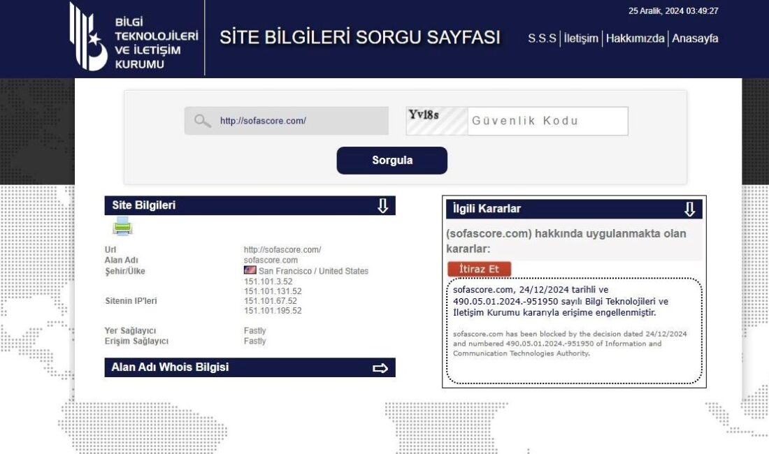 Sofascore'a erişim engeli uygulandı. Bu durumun nedenleri, etkileri ve alternatif
