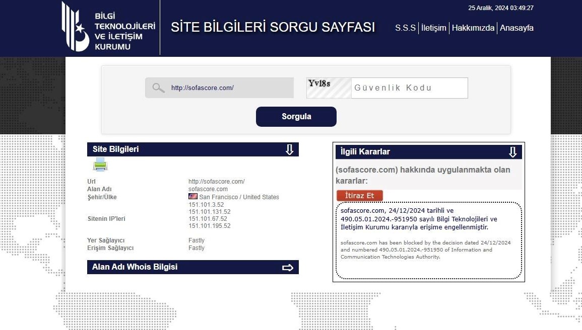 Sofascore'a erişim engeli uygulandı. Bu durumun nedenleri, etkileri ve alternatif