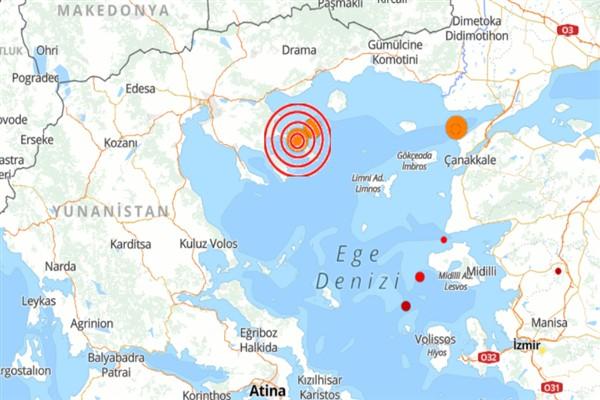 Yunanistan'da 4.0 büyüklüğünde deprem meydana geldi. 