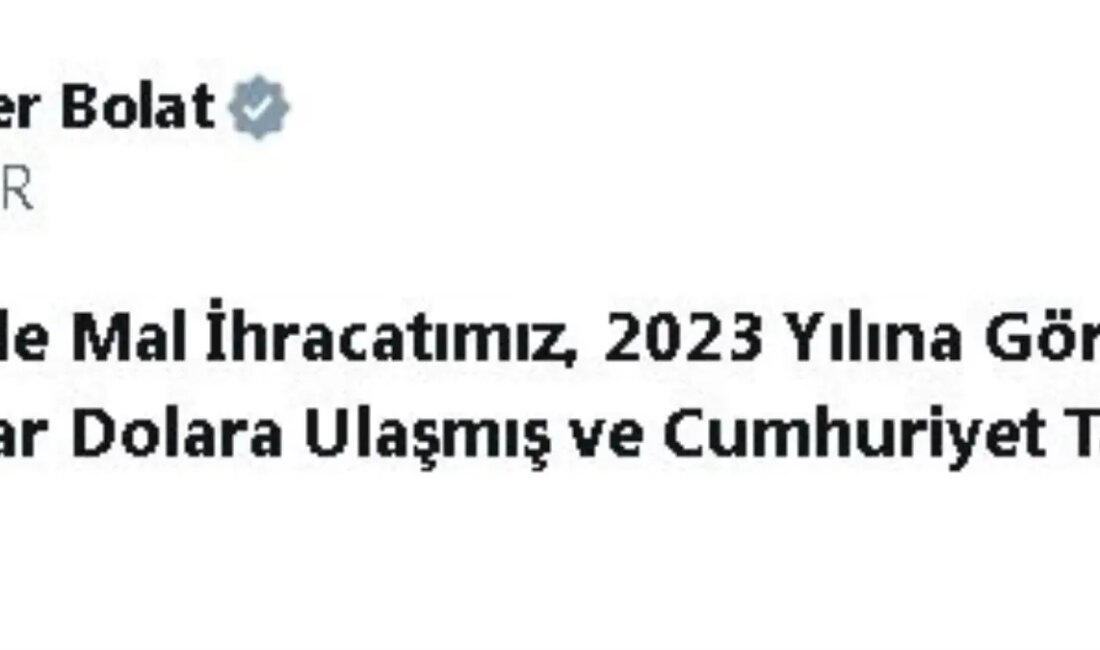 2024 yılı, Türkiye'nin dış ticaret alanında büyük bir başarıya imza