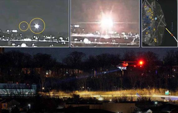 ABD'de Uçak ve Helikopter Havada Çarpıştı, Potomac Nehri'ne Düştü