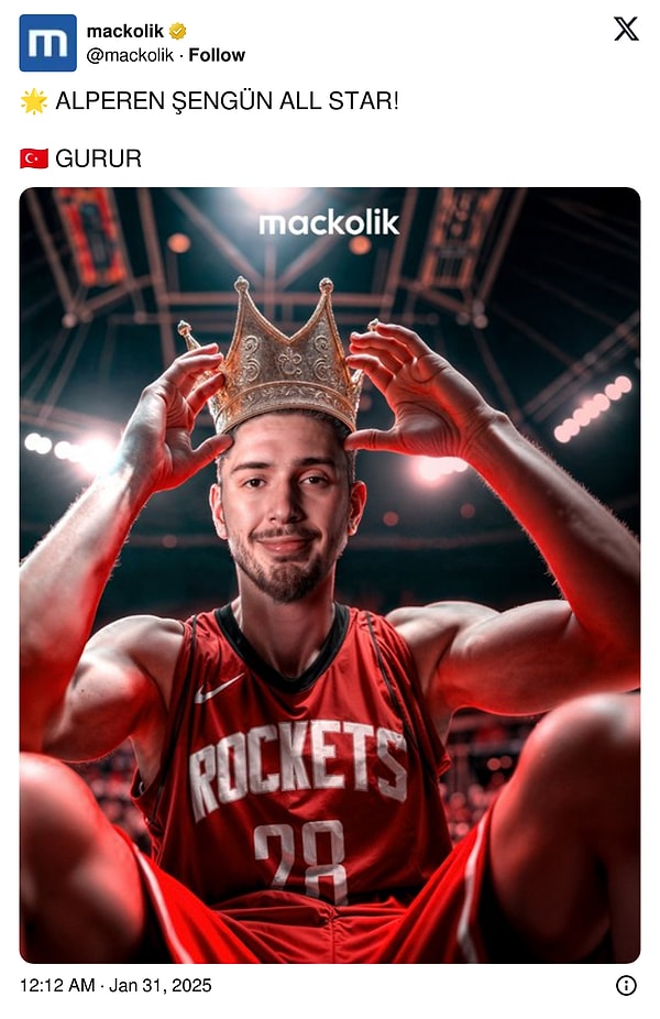 Alperen Şengün, 2025 NBA All-Star Kadrosuna Seçildi
