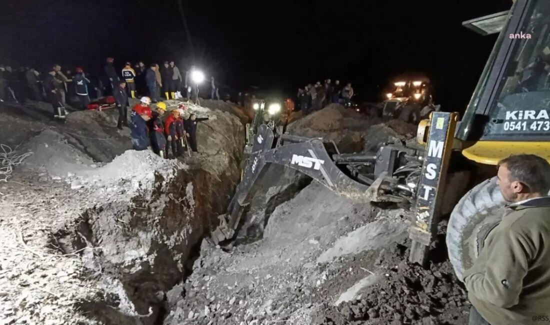 Amasya Uygur Köyü'nde meydana gelen göçük olayında 2 işçi toprak