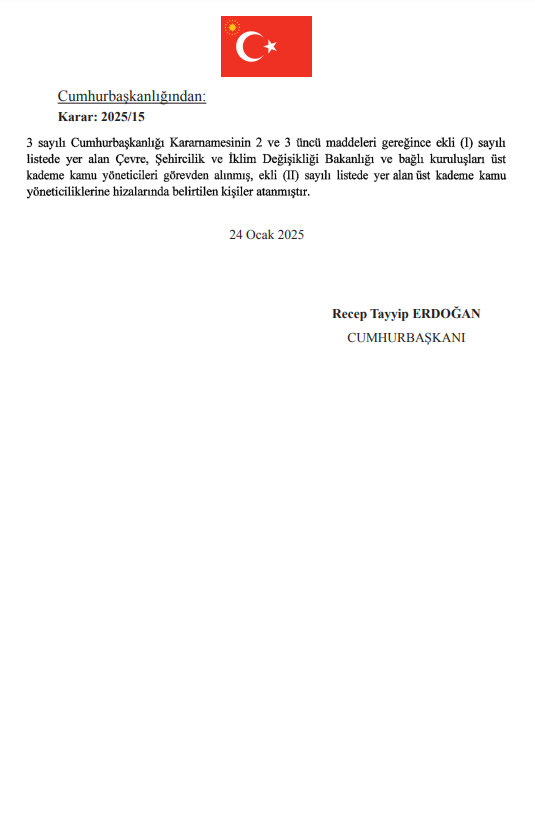 Atama ve Görevden Alma Kararları Resmi Gazete'de Yayımlandı