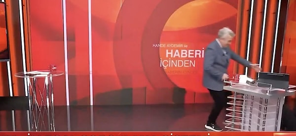 Canlı Yayında Hande Aydemir'in Sandalyesi Kırıldı