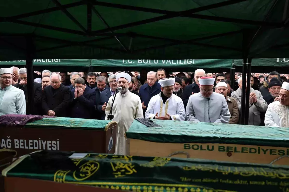 Cumhurbaşkanı Erdoğan, Bolu'da meydana gelen yangın faciasında hayatını kaybedenlerin cenaze