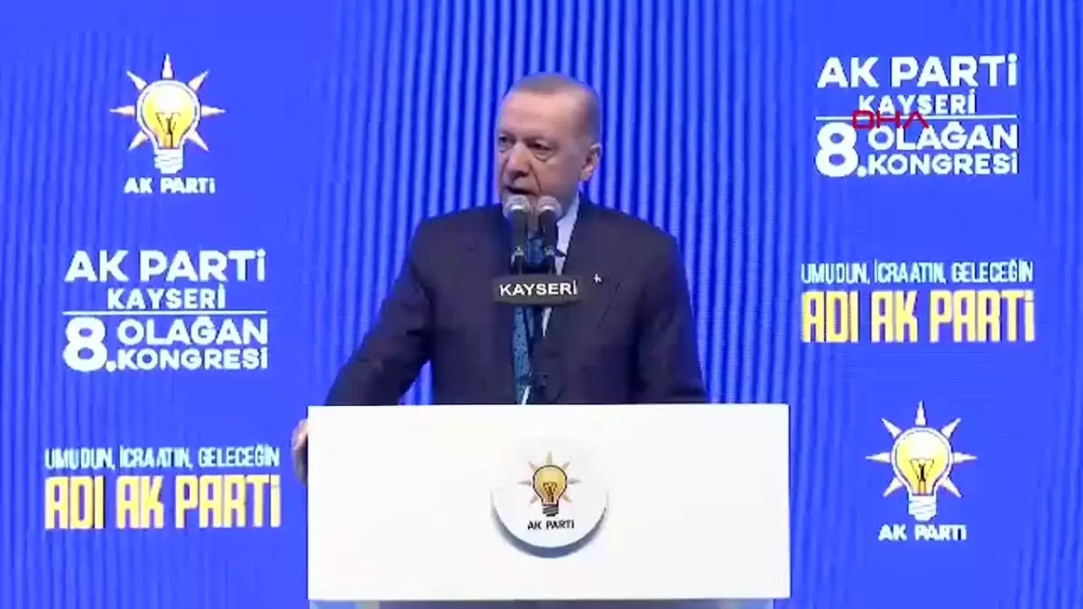 Cumhurbaşkanı Erdoğan, Kayseri'de düzenlenen AK Parti kongresinde önemli mesajlar verdi.