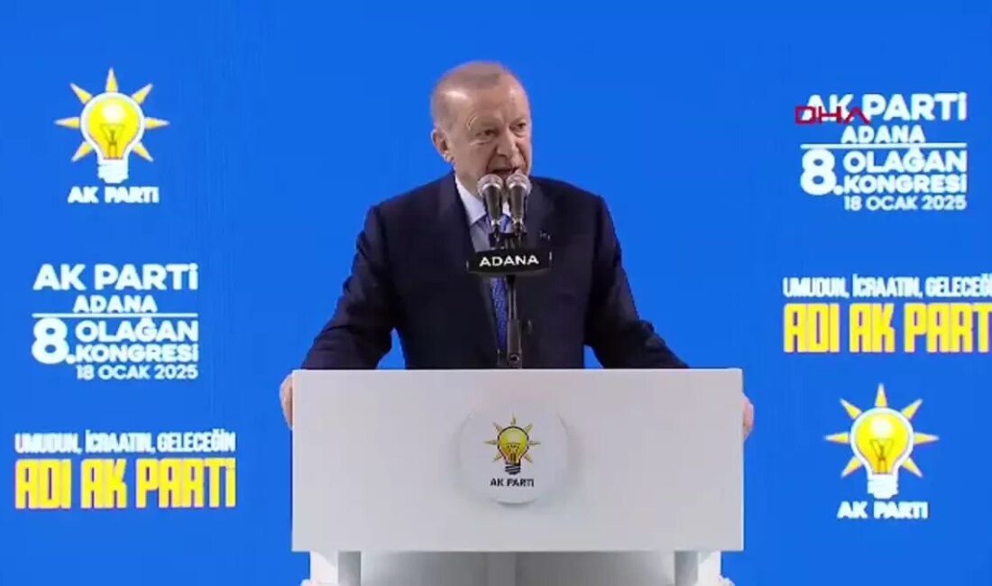 Cumhurbaşkanı Erdoğan, Adana İl Kongresi'nde yaptığı konuşmada, partinin hedeflerini, başarılarını