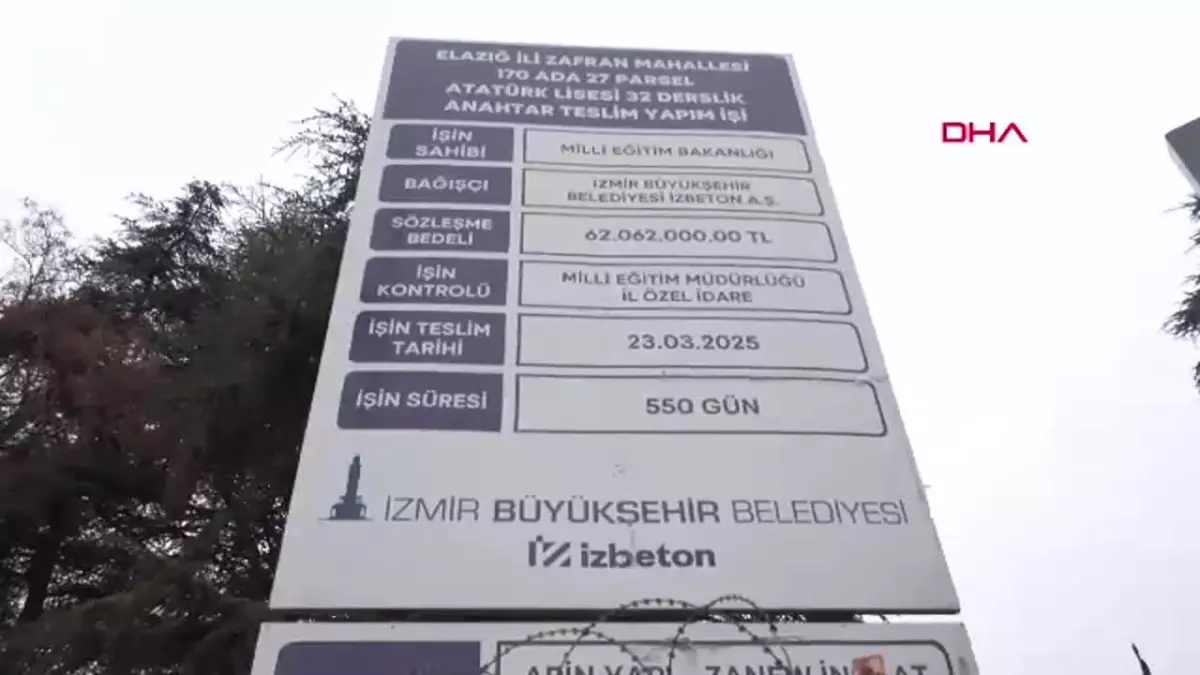 Elazığ'da Atatürk Lisesi inşaatında yaşanan ihale sorunları, projelerin gecikmesine ve