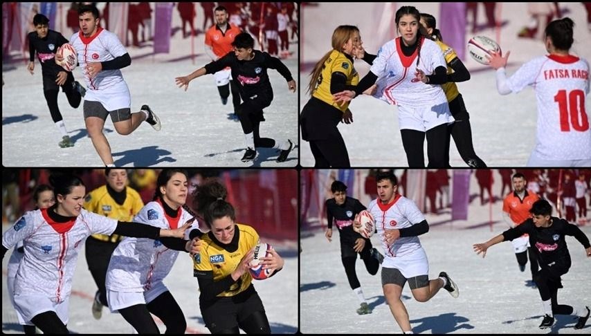 Erciyes Kar Ragbi Türkiye Şampiyonası başladı! Kış sporlarının heyecan verici