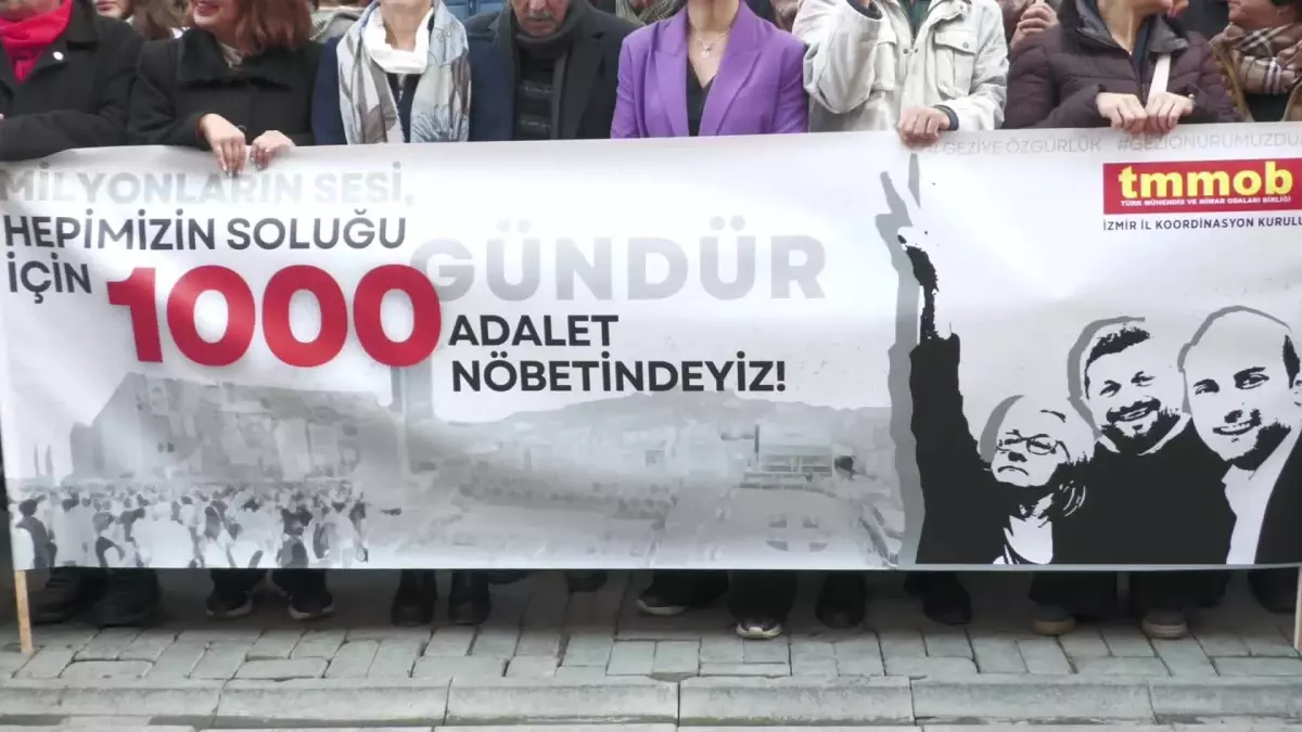 Gezi Parkı tutuklularının 1000. günü dolayısıyla TMMOB tarafından yapılan basın