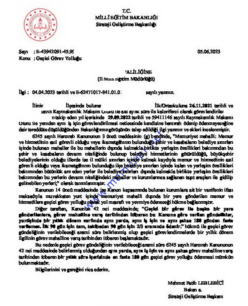 Harcırah Kanunu ve Geçici Görev Yolluğu
