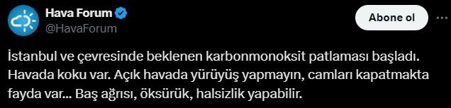 Hava Kirliliği Uyarısı: İstanbul'da Karbonmonoksit Patlaması Başladı
