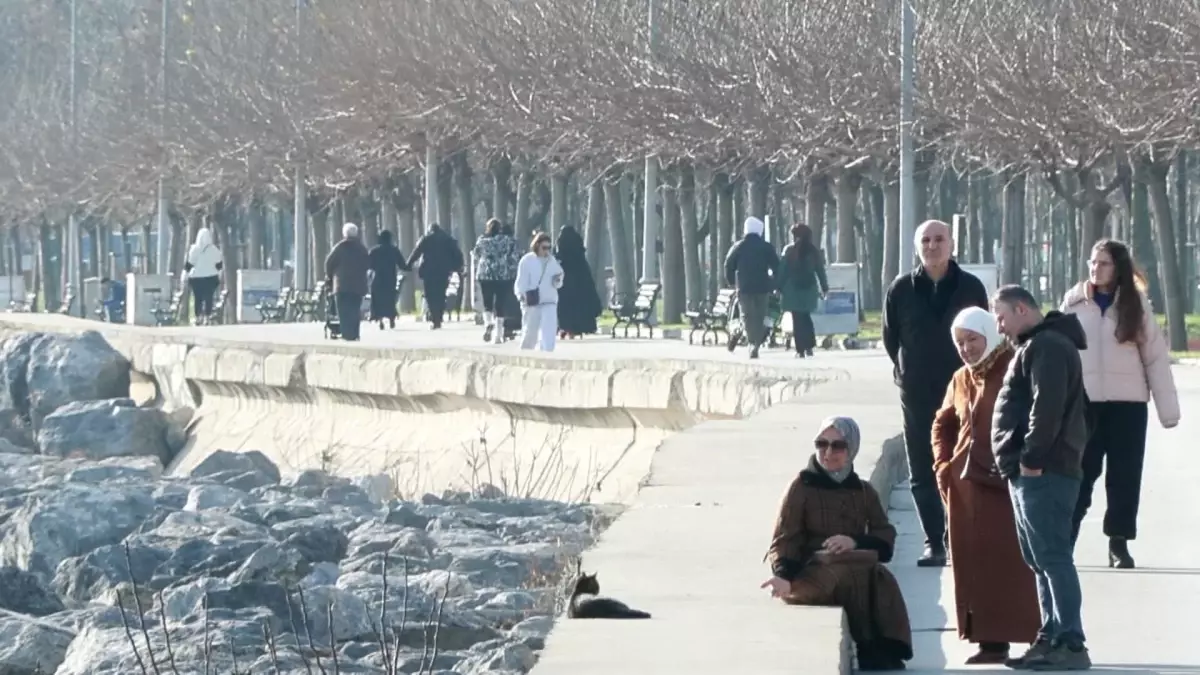 İstanbul'da ocak ayında güneşli ve sıcak hava, kışın keyfini çıkarmak