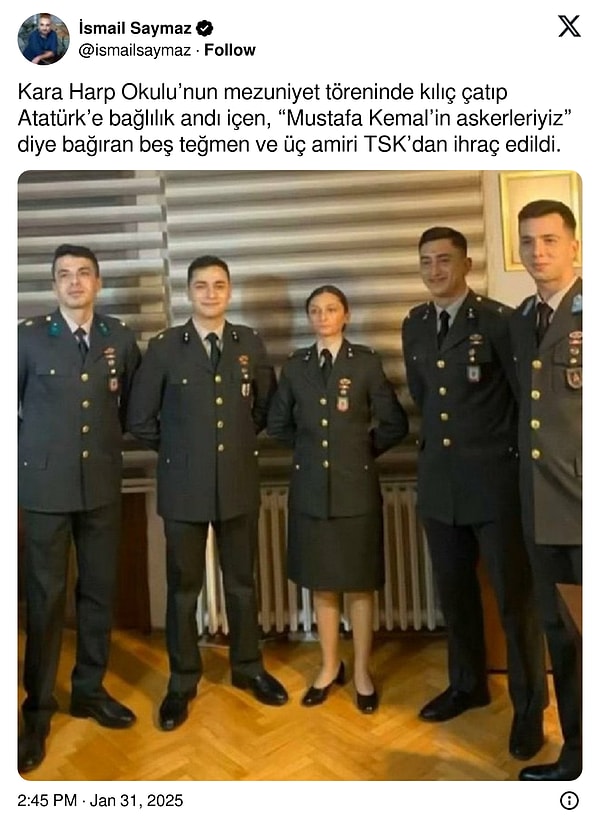 Kara Harp Okulu Mezuniyetinde İhraç Kararı ve Tepkiler