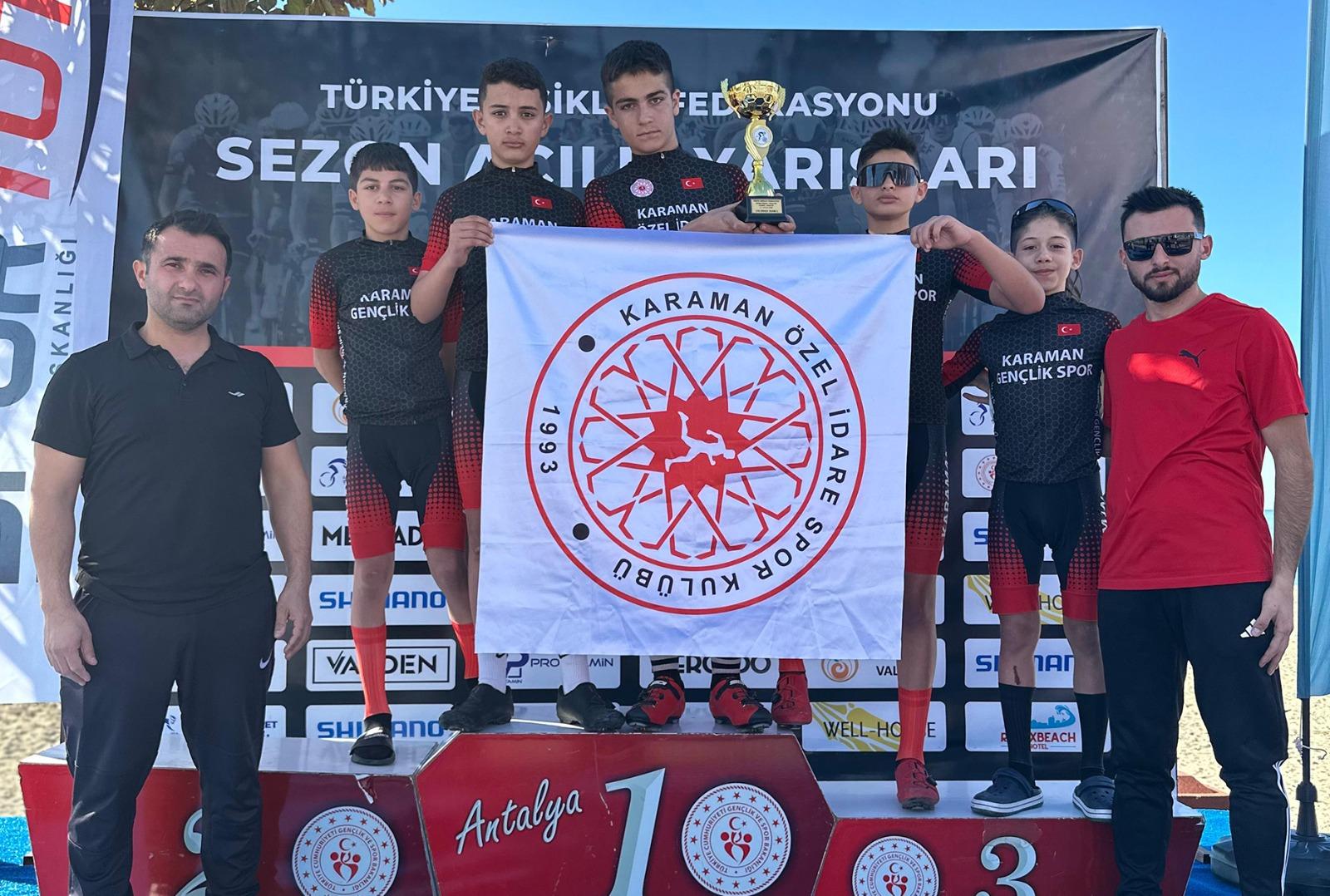 Karaman Bisiklet Takımı, Alanya’da düzenlenen Türkiye Kupası Sezon Açılış 1.