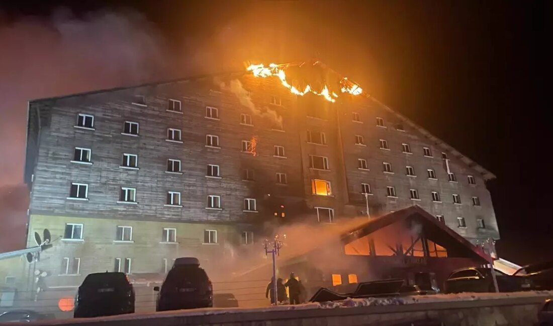 Kartalkaya Kayak Merkezi'nde meydana gelen yangında 10 kişi hayatını kaybetti,