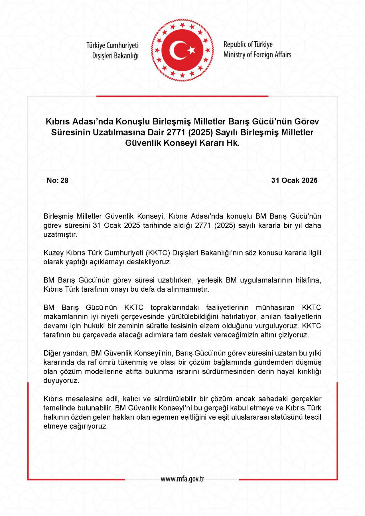 KKTC Dışişleri Bakanlığı'ndan Sert Tepki