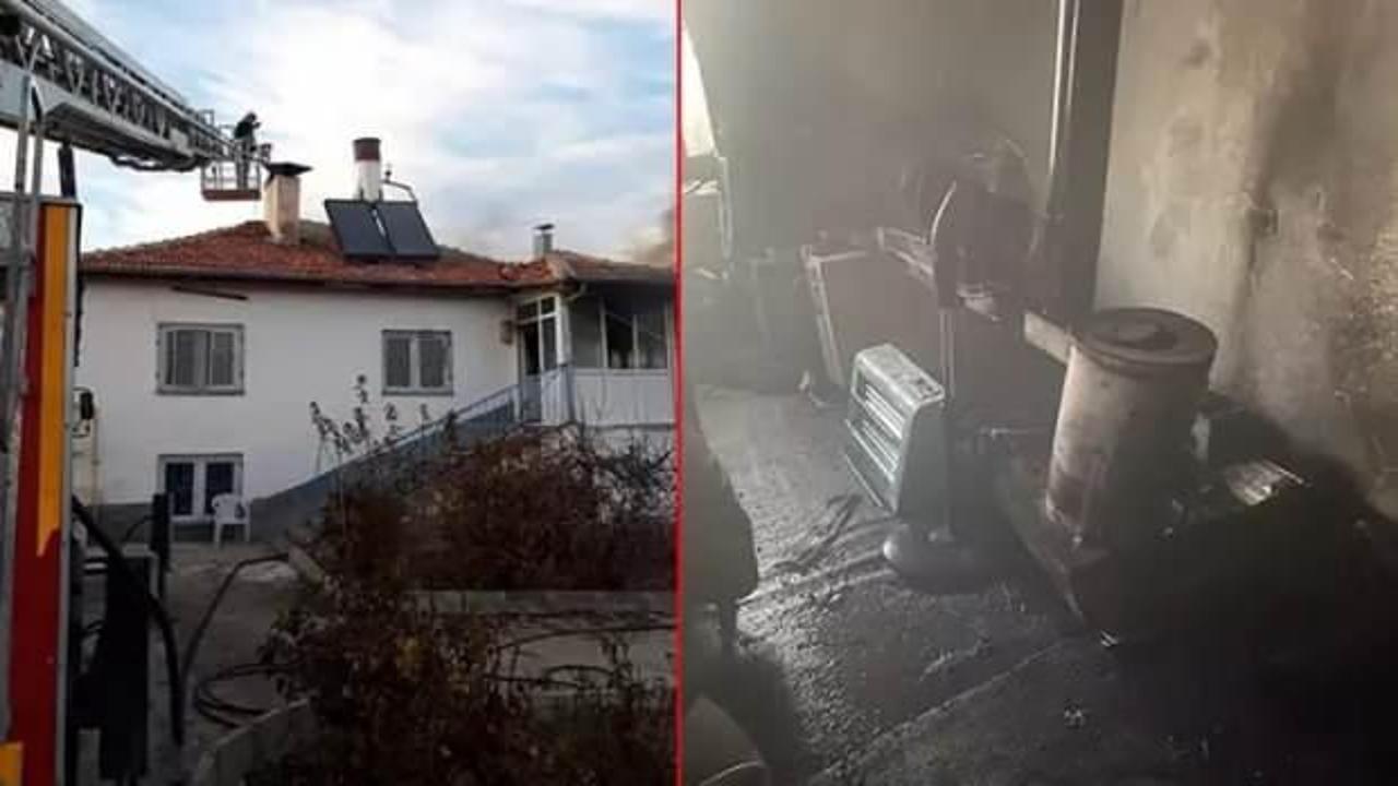 Kırşehir'de bir evde sobadan çıkan yangın, mahalle sakinlerini korkuttu. Yangın