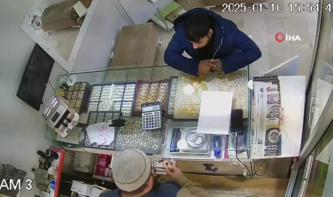 Kuyumcuda meydana gelen 105 bin liralık hırsızlık olayı güvenlik kameralarına