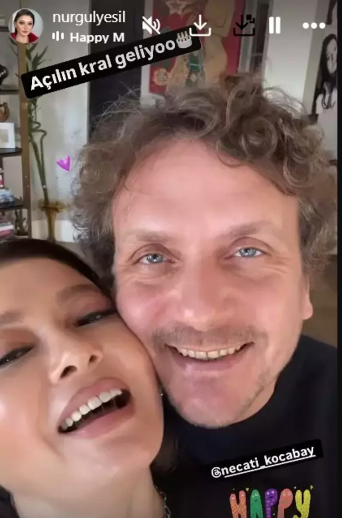 Nurgül Yeşilçay'dan Sevgilisi Necati Kocabay'a Doğum Günü Sürprizi