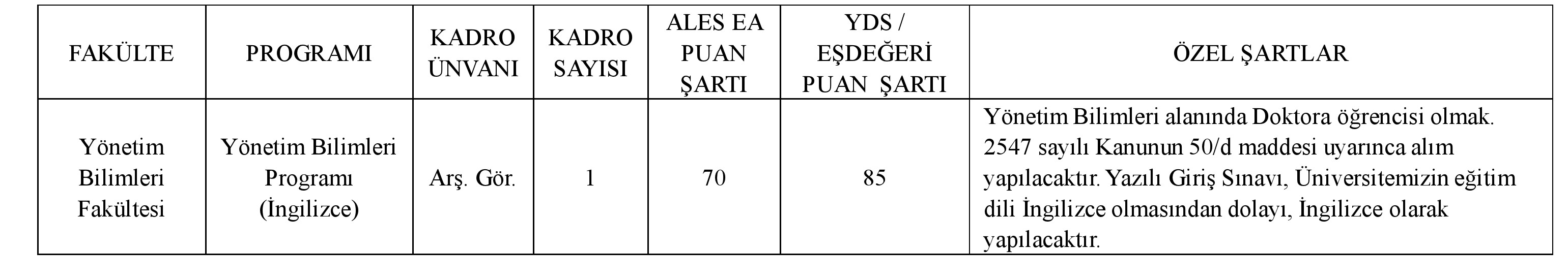 Genel Şartlar