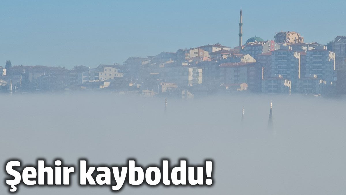 Zonguldak kent merkezinde yoğun sis etkili olurken, şehrin hemen her