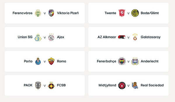 UEFA Avrupa Ligi Play-Off Turu Eşleşmeleri Açıklandı