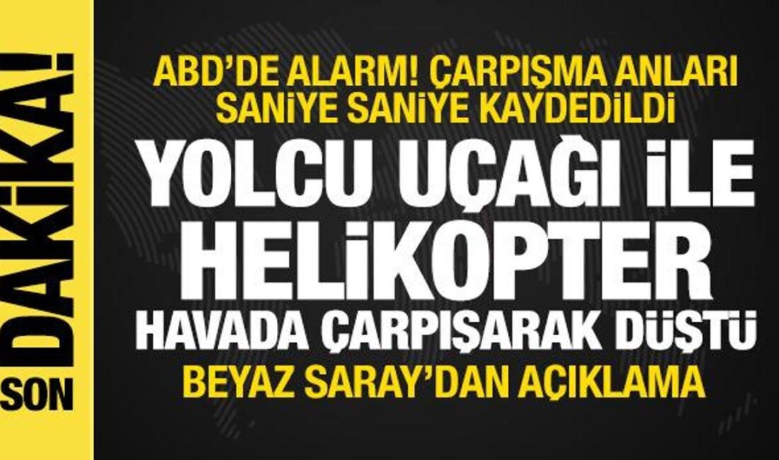 Washington'da meydana gelen uçak ve helikopter çarpışması, Potomac Nehri'ne düştü.