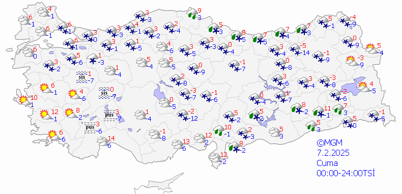 6 Şubat Hava Durumu Tahminleri