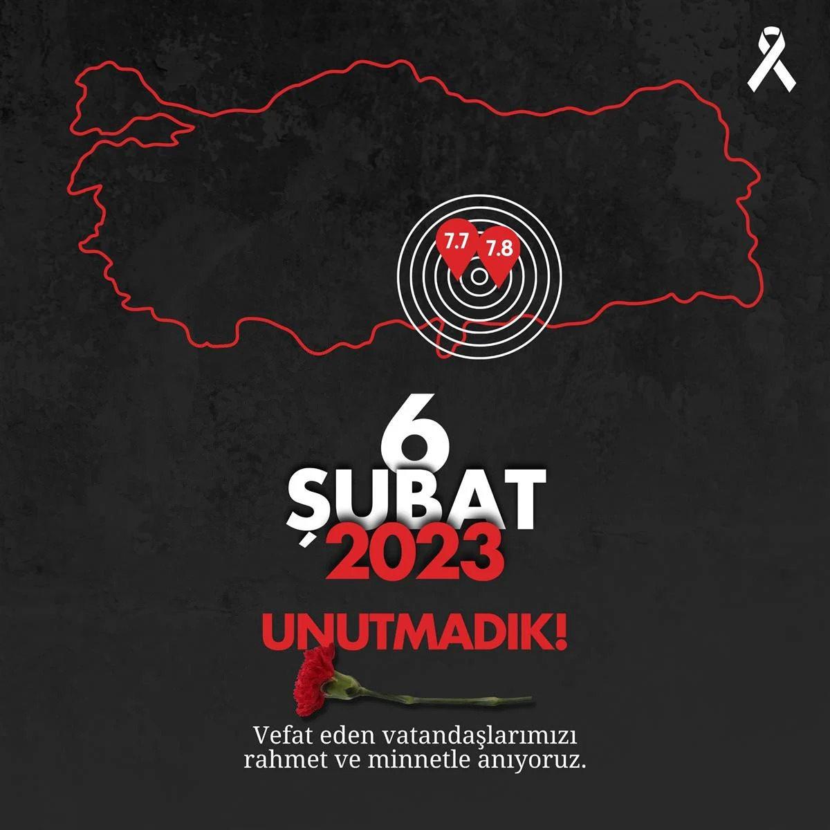 6 Şubat Kahramanmaraş Merkezli Depremin Yıldönümü: Anma Mesajları