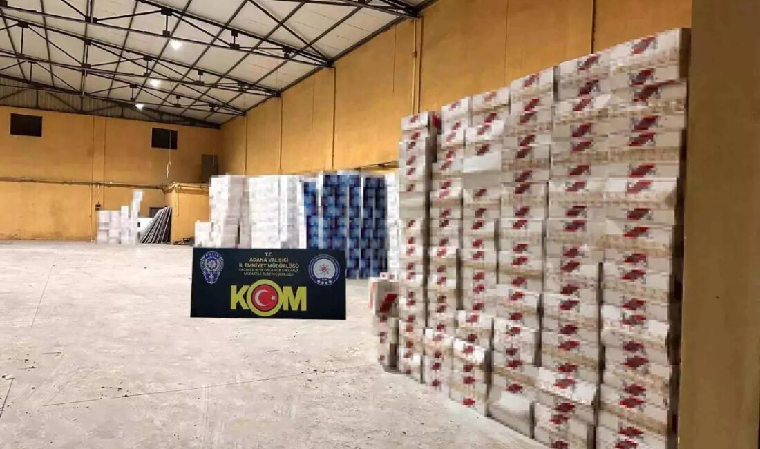 Adana'da gerçekleştirilen operasyonda, 20 milyon TL değerinde gümrük kaçağı makaron