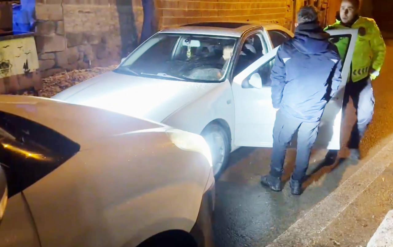 Aksaray'da Alkollü Sürücünün Kaza Anı