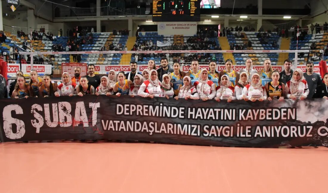Aksaray'da kadınlar arasında düzenlenen anlamlı voleybol maçı, sporun birleştirici gücünü