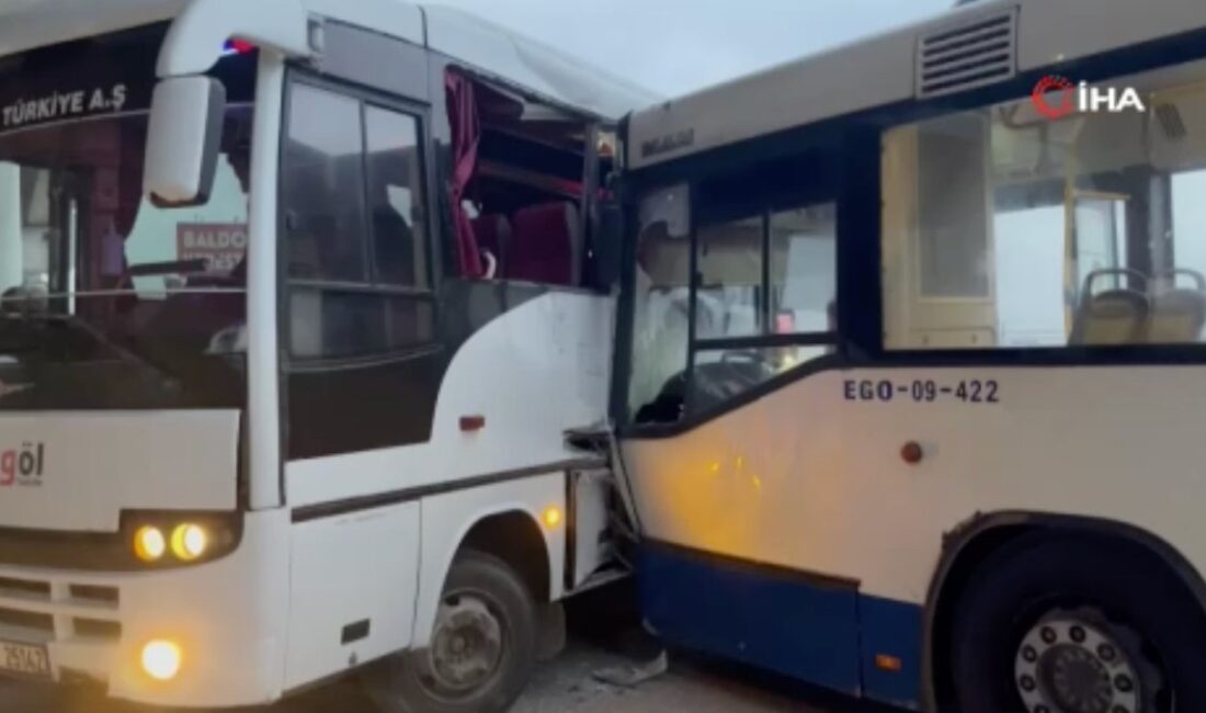 Ankara'da EGO otobüsü ile bir servis aracının çarpıştığı kaza, hem