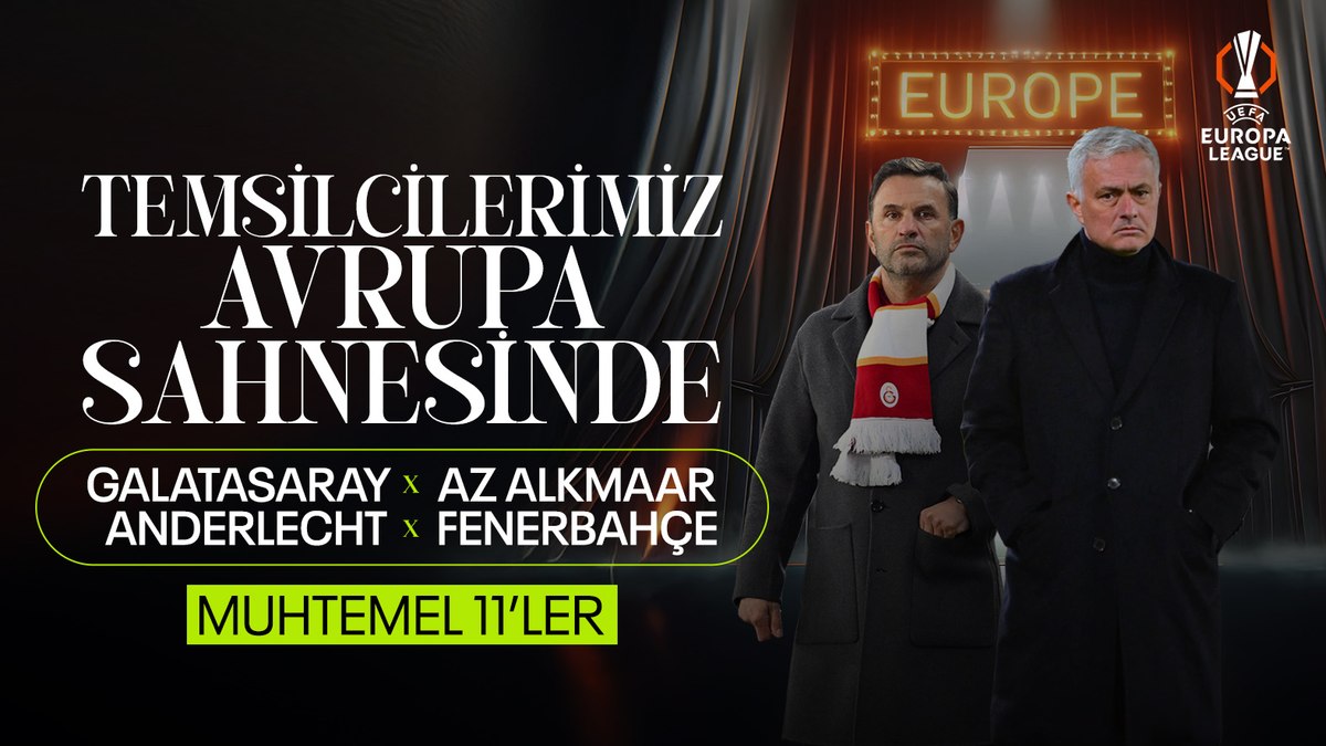 Avrupa Ligi'nde play-off heyecanı sürüyor. Temsilcilerimiz Fenerbahçe ve Galatasaray çeşit