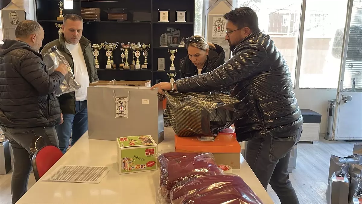Aydın Beşiktaşlılar Derneği, Hatay'a yardım eli uzatarak dayanışmanın gücünü gösteriyor.