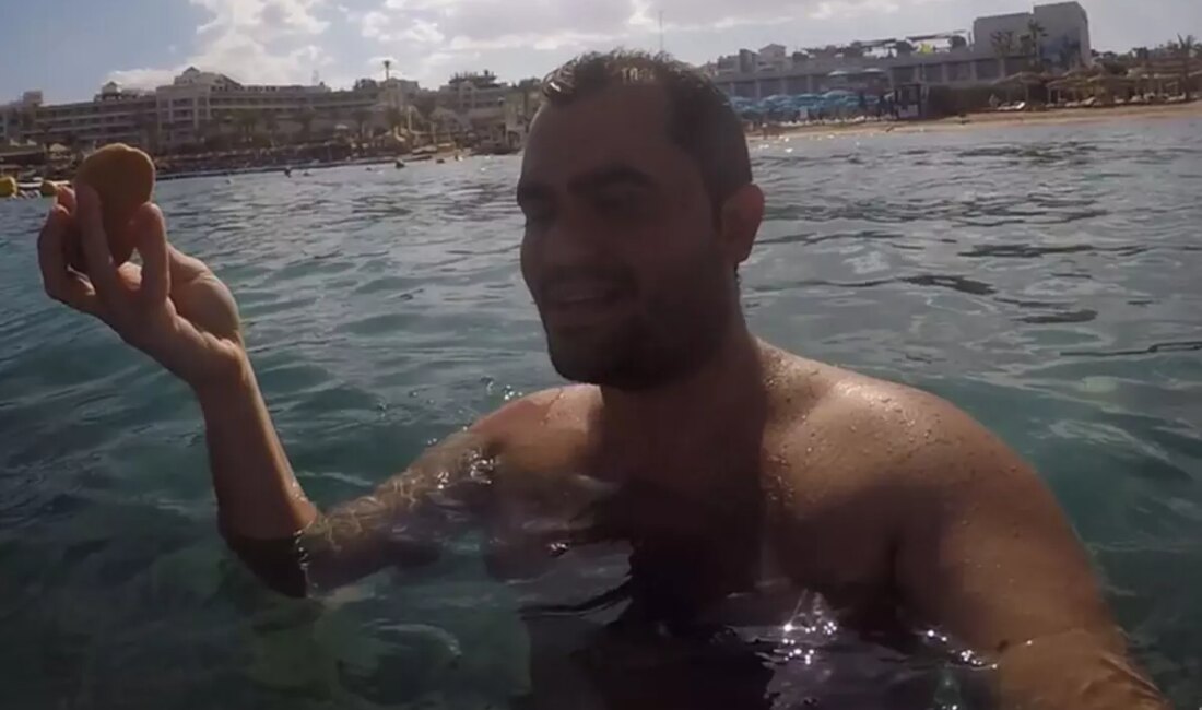 Fatih Gargı, Mısır'da balıklara Alanya'nın S pastasını verip viral görüntü