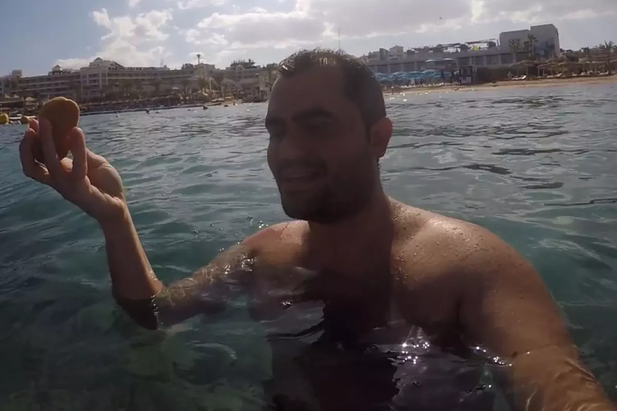 Fatih Gargı, Mısır'da balıklara Alanya'nın S pastasını verip viral görüntü